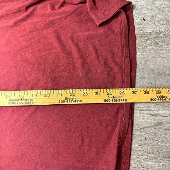 Garnet Hill Button Detail Knit Wrap Skirt Burgundy Red Small - Picture 7 of 9